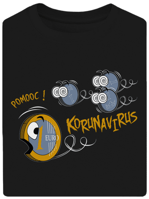 Korunavirus na útěku unisex tričko oversized Black