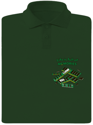 Uchováno v paměti pánská polokošile Bottle Green Mal