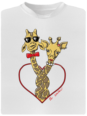 Žirafy ve svazku pánské sportovní tričko White