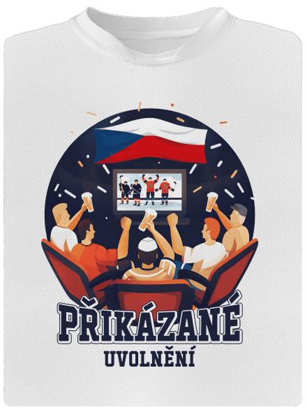 Přikázané uvolnění pánské sportovní tričko White
