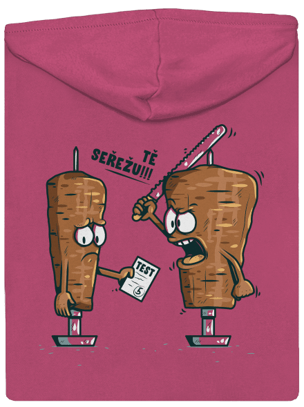 Kebab dámská mikina na zip Magenta