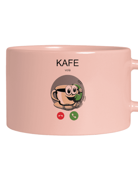 Kafe volá hrnek makronka Pink Macaron