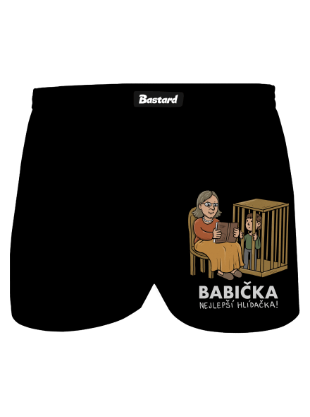 Babička hlídačka pánské trenky Black