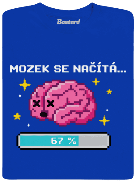 Mozek se načítá pánské dlouhý rukáv Royal Blue