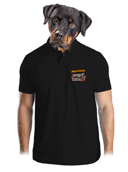 Prokrastináthor pánská polokošile Black