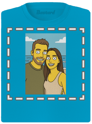 Simpsonovi z vlastní fotky dámské sportovní tričko Blue Atol