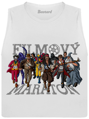 Filmový maraton dámské tílko volné White