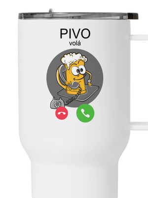Pivo volá termohrnek White