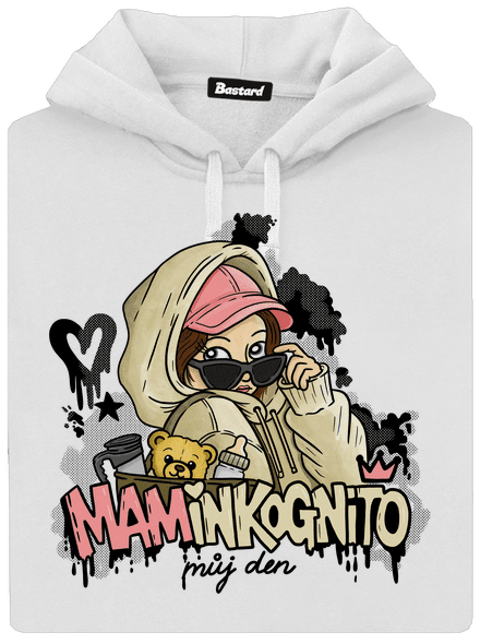 Maminkognito dámská mikina klokanka White