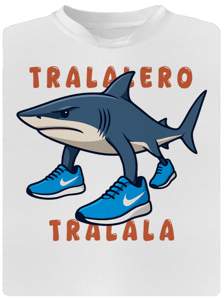 Tralalero Tralala – Italian Brainrot dětské sportovní tričko White