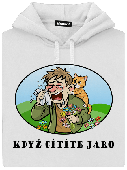 Cítíte jaro dámská mikina klokanka White