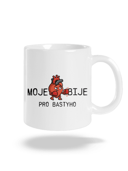 Moje srdce bije klasický hrnek White