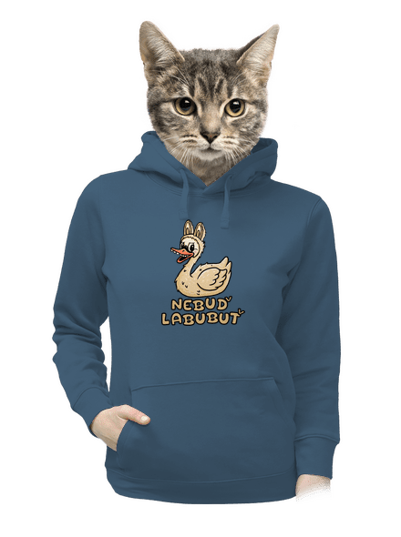 Nebuď labubuť dámská mikina klokanka Denim