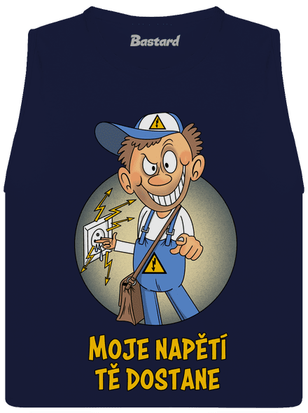 Moje napětí dámské tílko volné Navy
