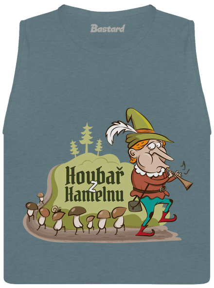 Houbař z Hamelnu dámské tílko volné Heather Deep Teal