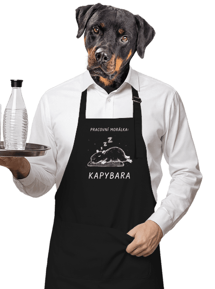 Pracovní morálka zástěra Black