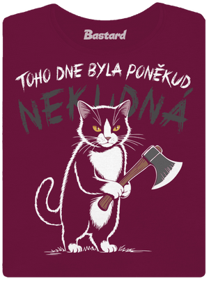 Neklidná kočka dámské tričko s lemem Rhododendron