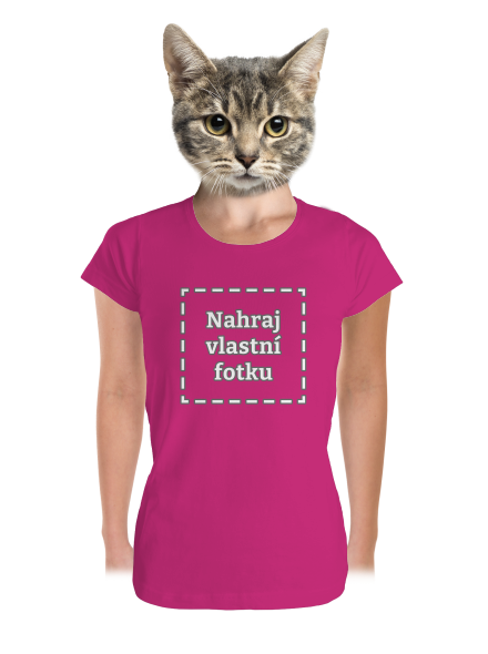Vlastní potisk dámské tričko premium Magenta