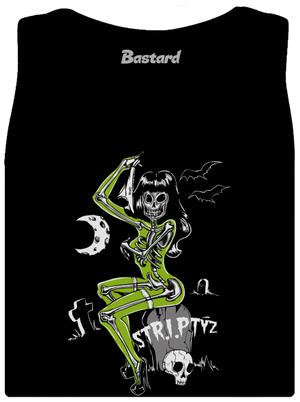 Striptýz dámské tílko klasické Black