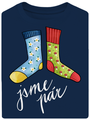 Jsme ponožkový pár unisex tričko oversized Midnight Blue