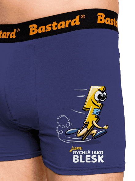 Rychlý jako blesk boxerky Blue Navy