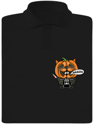 Halloweenská kočička pánská polokošile Black