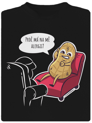 Alergeny u psychologa pánské sportovní tričko Black