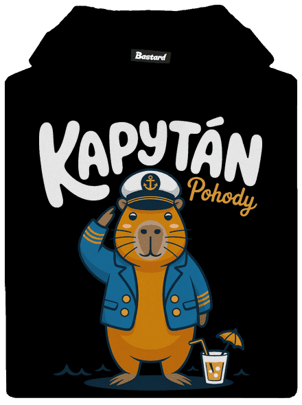 Kapytán pohody dětská mikina klokanka Black