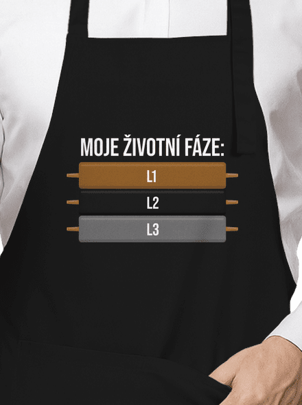 Moje životní fáze zástěra Black