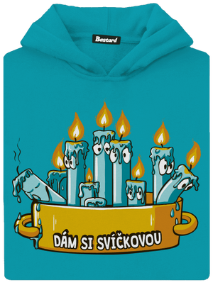 Svíčková dětská mikina klokanka Hawaiian Blue