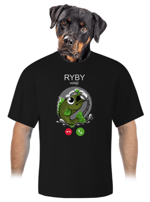 Ryby volají unisex tričko oversized Black