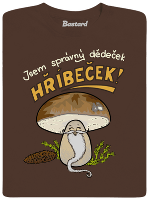 Babka a hříbeček pánské tričko Brown