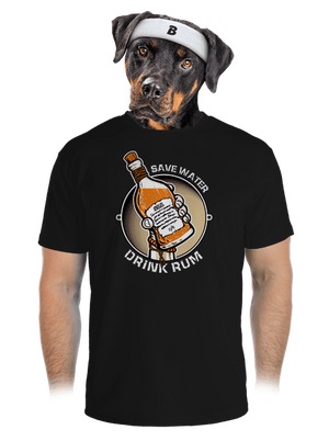Save Water pánské sportovní tričko Black