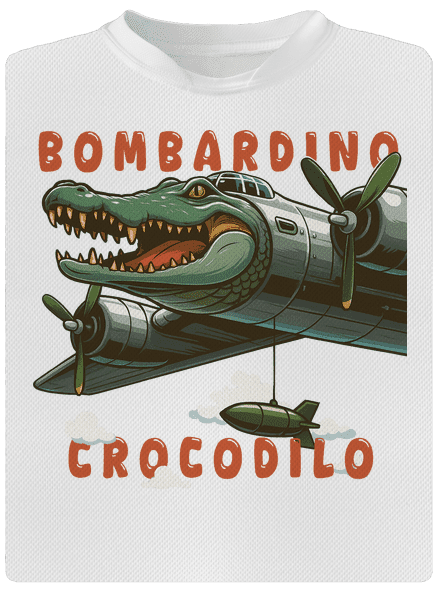 Bombardino Crocodilo – Italian Brainrot dětské sportovní tričko White