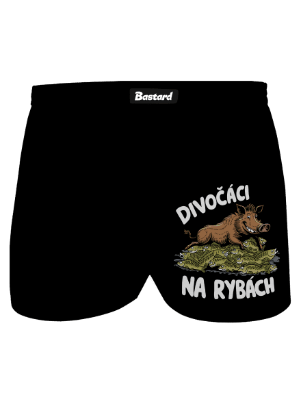 Divočáci na rybách pánské trenky Black