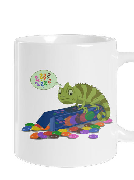 Zmatený chameleon klasický hrnek White