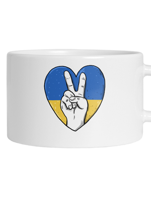 Ukrajina - Mír hrnek makronka White