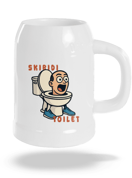 Skibidi Toilet půllitr White