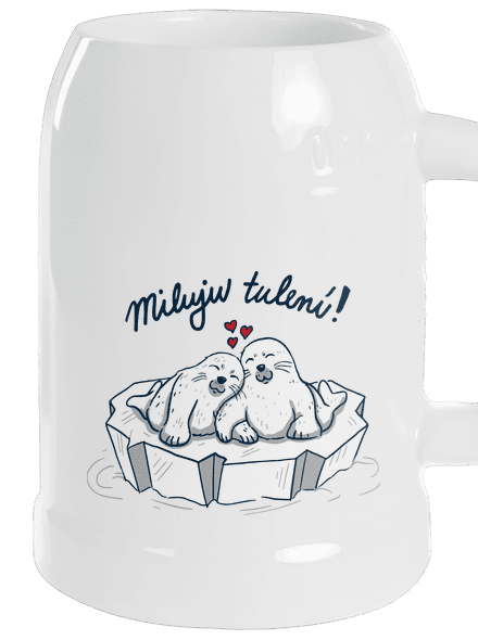 Miluju tulení půllitr White