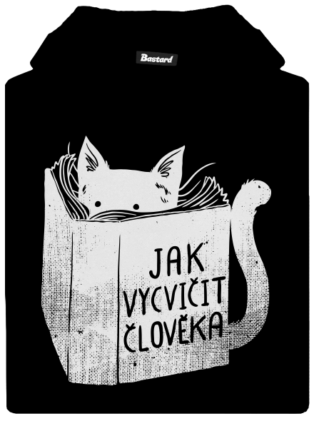 Povinná četba dětská mikina klokanka Black
