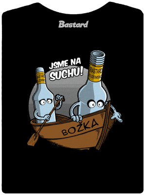 Na suchu dámské tričko s lemem Black