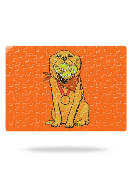 Zlatý retrívr puzzle White