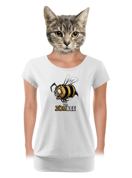 ZomBee - žlutá dámské tričko s lemem White