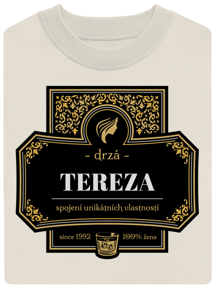 Alkoholová etiketa unisex mikina bez kapuce Off White