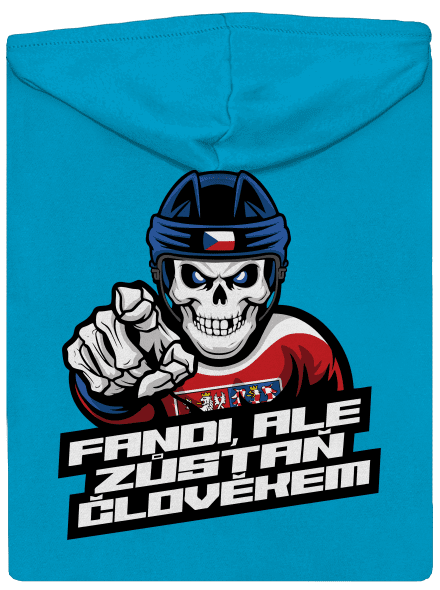 Fandi, ale zůstaň člověkem dámská mikina na zip Blue Atol