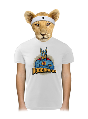Doberman dětské sportovní tričko White