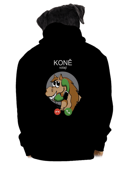 Koně volají pánská mikina na zip Black