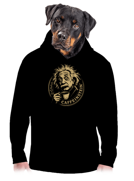 Caffeinstein pánská mikina klokanka Black