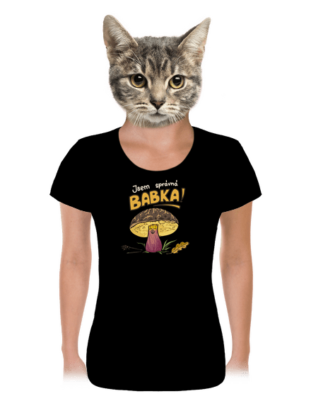 Babka a hříbeček dámské tričko Black