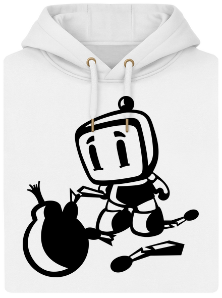 Bomberman unisex mikina premium Snowwhite